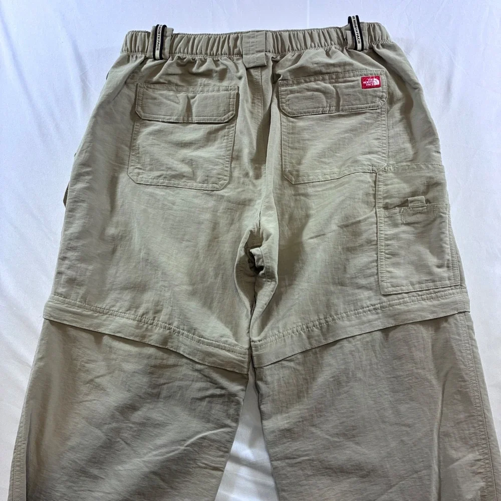 The North Face Mens Convertible Hiking Pants Tan Khaki Zip Off Cargo Medium M
